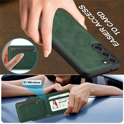 LC.IMEEKE L3 For Samsung Galaxy S23 Magnetic Case Detachable Card Holder Leather TPU Mobile Cover