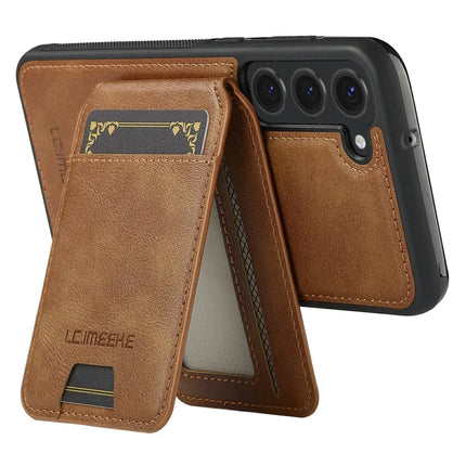 LC.IMEEKE L3 For Samsung Galaxy S23 Magnetic Case Detachable Card Holder Leather TPU Mobile Cover
