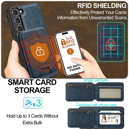 LC.IMEEKE L3 For Samsung Galaxy S23 Magnetic Case Detachable Card Holder Leather TPU Mobile Cover