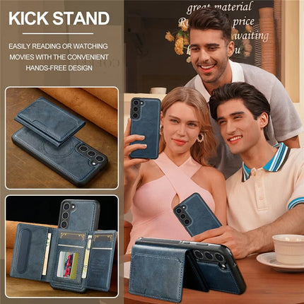 LC.IMEEKE L5 For Samsung Galaxy S23 Magnetic Phone Case Leather Back Cover with Detachable Card Holder