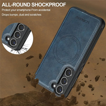 LC.IMEEKE L5 For Samsung Galaxy S23 Magnetic Phone Case Leather Back Cover with Detachable Card Holder