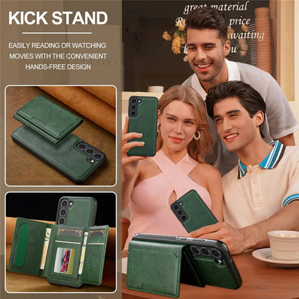 LC.IMEEKE L5 For Samsung Galaxy S23 Magnetic Phone Case Leather Back Cover with Detachable Card Holder