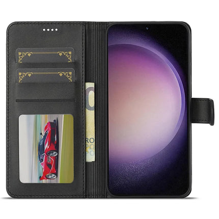LC.IMEEKE For Samsung Galaxy A56 5G Case Calf Texture PU Leather Stand Wallet Phone Cover