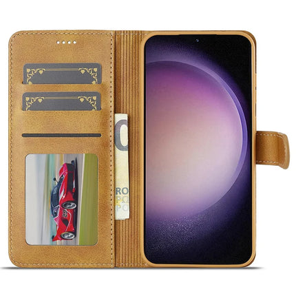 LC.IMEEKE For Samsung Galaxy A56 5G Case Calf Texture PU Leather Stand Wallet Phone Cover