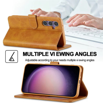LC.IMEEKE For Samsung Galaxy A56 5G Case Calf Texture PU Leather Stand Wallet Phone Cover