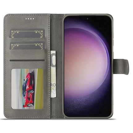 LC.IMEEKE For Samsung Galaxy A56 5G Case Calf Texture PU Leather Stand Wallet Phone Cover