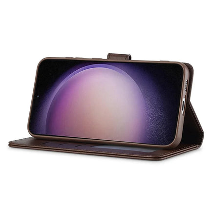 LC.IMEEKE For Samsung Galaxy A56 5G Case Calf Texture PU Leather Stand Wallet Phone Cover
