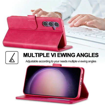 LC.IMEEKE For Samsung Galaxy A36 5G Case Calf Texture PU Leather Stand Wallet Phone Cover