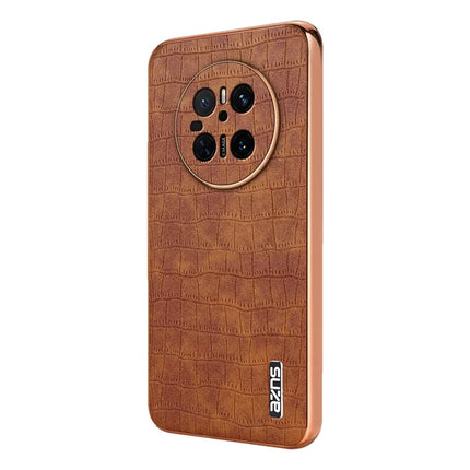AZNS For Huawei Mate 70 Case Electroplating Crocodile Texture PU+TPU Phone Cover