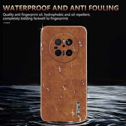 AZNS For Huawei Mate 70 Case Electroplating Crocodile Texture PU+TPU Phone Cover