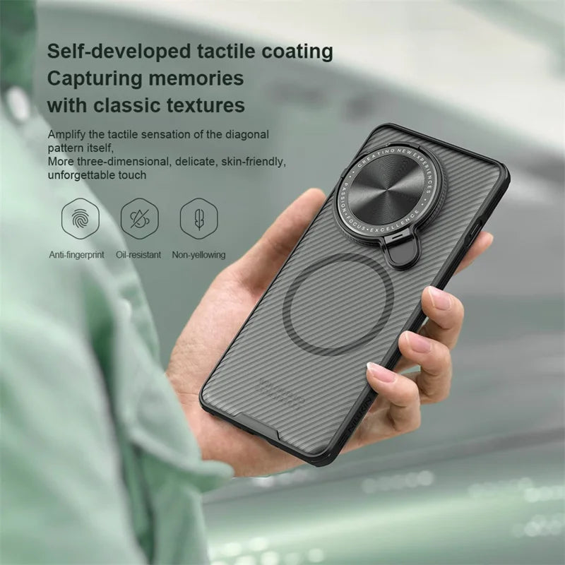 ShopCaseCart Kickstand Magnetic OnePlus 13 Protective cover Compatible with MagSafe TPU+PC Phone Guard with Camera Lid