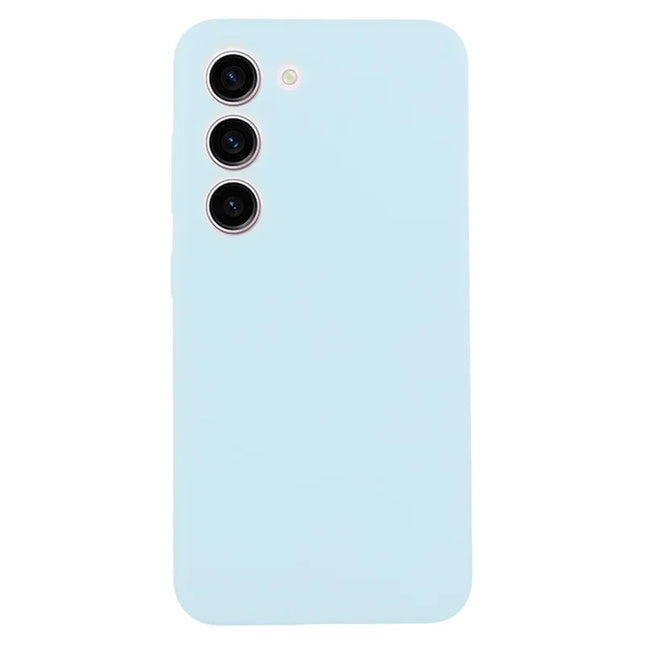 For Samsung Galaxy S23 Case Liquid Silicone Dropproof Cell Phone Cover - Baby Blue