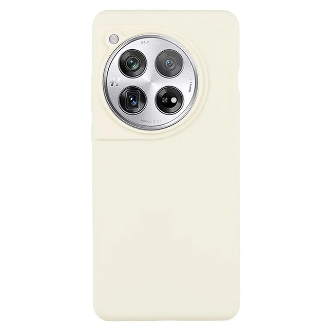 For OnePlus 12 5G Cell Phone Case Liquid Silicone Dropproof Cover - Beige