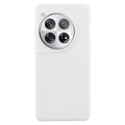 For OnePlus 12 5G Cell Phone Case Liquid Silicone Dropproof Cover - White