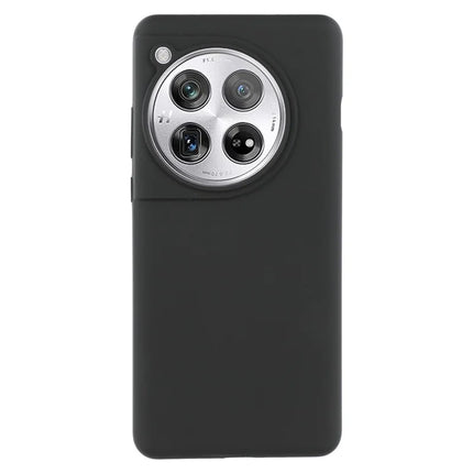 For OnePlus 12 5G Cell Phone Case Liquid Silicone Dropproof Cover - Black