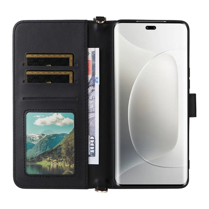 For Honor 300 Pro / 300 Ultra Wallet Case with Shoulder Strap Leather Phone Cover