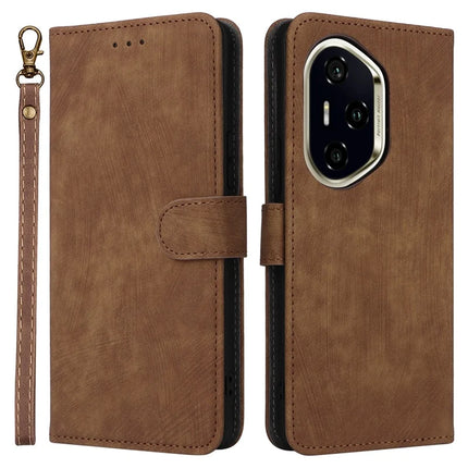 For Honor 300 Pro / 300 Ultra Wallet Case RFID Blocking PU Leather Cover Stand View - Brown