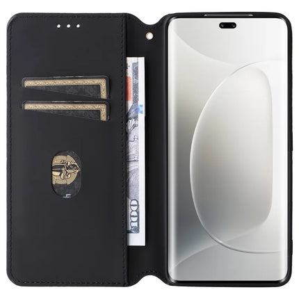 For Honor 300 Pro / 300 Ultra Wallet Case Rhombus Imprinted Leather Phone Cover