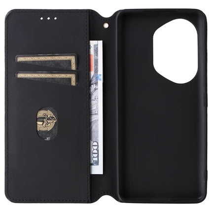 For Honor 300 Pro / 300 Ultra Wallet Case Rhombus Imprinted Leather Phone Cover