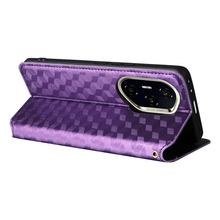 For Honor 300 Pro / 300 Ultra Wallet Case Rhombus Imprinted Leather Phone Cover