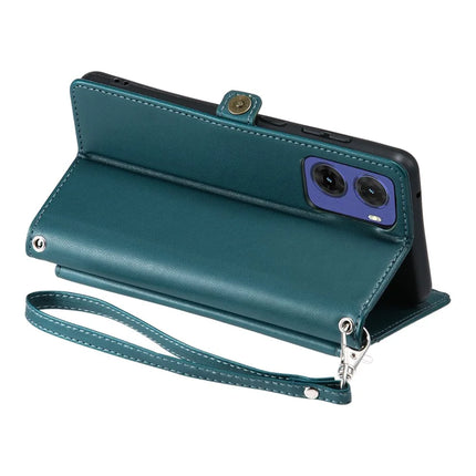 For Motorola Moto G05 4G Leather Case Wallet Stand Phone Cover with Straps