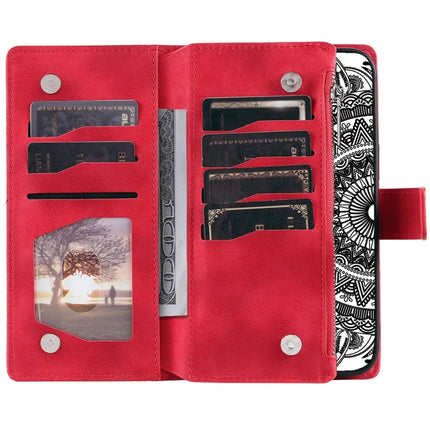 Style 006 For Motorola Moto G05 4G Wallet Case PU Leather Phone Cover Mandala Flower Pattern