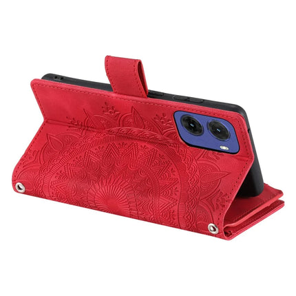 Style 006 For Motorola Moto G05 4G Wallet Case PU Leather Phone Cover Mandala Flower Pattern