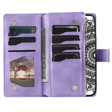 Style 006 For Motorola Moto G05 4G Wallet Case PU Leather Phone Cover Mandala Flower Pattern