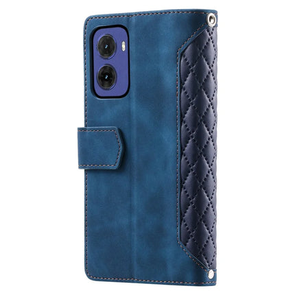 Style 005 For Motorola Moto G05 4G Wallet Case Rhombus Stitching Line PU Leather Phone Cover