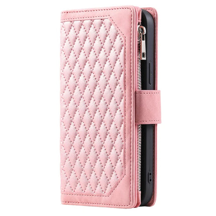 Style 005 For Motorola Moto G05 4G Wallet Case Rhombus Stitching Line PU Leather Phone Cover