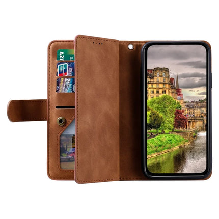 For Motorola Moto G05 4G Case PU Leather Phone Cover with Zipper Wallet 9 Card Slots