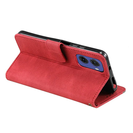 For Motorola Moto G05 4G Leather Case Splicing Stitching Wallet Stand Phone Cover with Strap