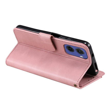 For Motorola Moto G05 4G Leather Case Splicing Stitching Wallet Stand Phone Cover with Strap