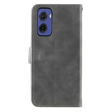 For Motorola Moto G05 4G Leather Case Splicing Stitching Wallet Stand Phone Cover with Strap