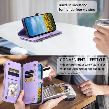 015 Style For Motorola Moto G15 4G Case TPU+PU Leather Wallet Phone Cover with Straps