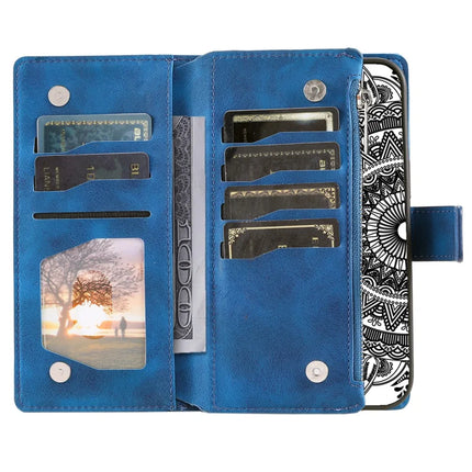 Style 006 For Motorola Moto G15 4G Wallet Case PU Leather Phone Cover Mandala Flower Pattern