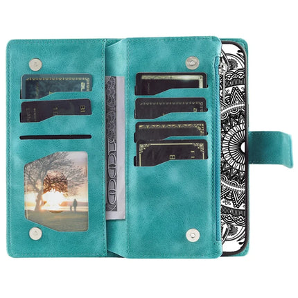 Style 006 For Motorola Moto G15 4G Wallet Case PU Leather Phone Cover Mandala Flower Pattern