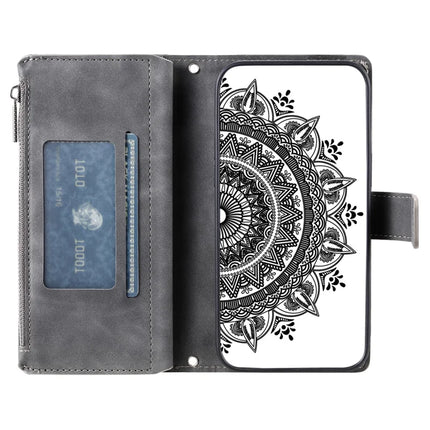 Style 006 For Motorola Moto G15 4G Wallet Case PU Leather Phone Cover Mandala Flower Pattern