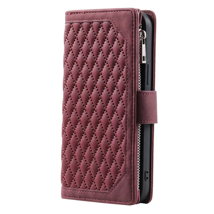 Style 005 For Motorola Moto G15 4G Wallet Case Rhombus Stitching Line PU Leather Phone Cover