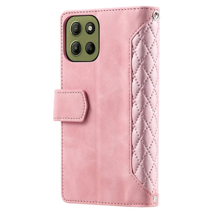 Style 005 For Motorola Moto G15 4G Wallet Case Rhombus Stitching Line PU Leather Phone Cover
