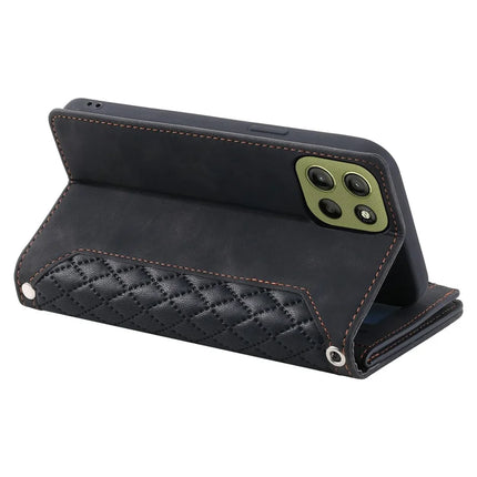Style 005 For Motorola Moto G15 4G Wallet Case Rhombus Stitching Line PU Leather Phone Cover
