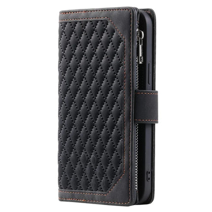 Style 005 For Motorola Moto G15 4G Wallet Case Rhombus Stitching Line PU Leather Phone Cover
