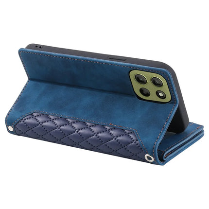 Style 005 For Motorola Moto G15 4G Wallet Case Rhombus Stitching Line PU Leather Phone Cover