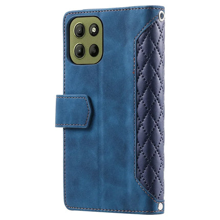 Style 005 For Motorola Moto G15 4G Wallet Case Rhombus Stitching Line PU Leather Phone Cover