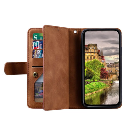 For Motorola Moto G15 4G Case PU Leather Phone Cover with Zipper Wallet 9 Card Slots