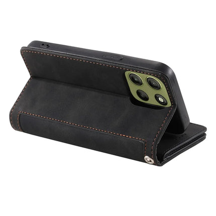For Motorola Moto G15 4G Case PU Leather Phone Cover with Zipper Wallet 9 Card Slots
