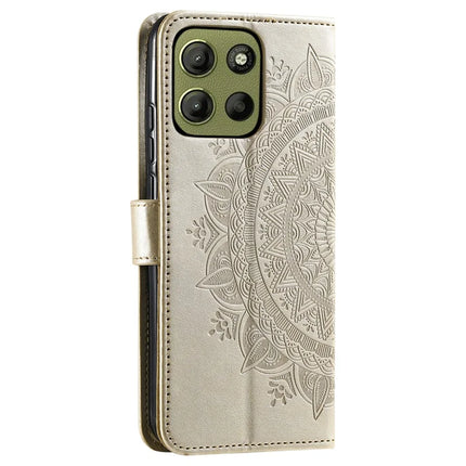 For Motorola Moto G15 4G Case Imprinted Totem PU Leather Wallet Stand Phone Cover