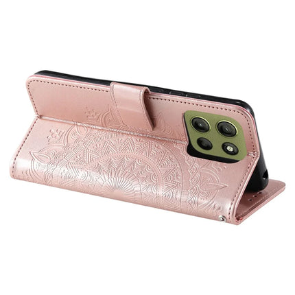 For Motorola Moto G15 4G Case Imprinted Totem PU Leather Wallet Stand Phone Cover