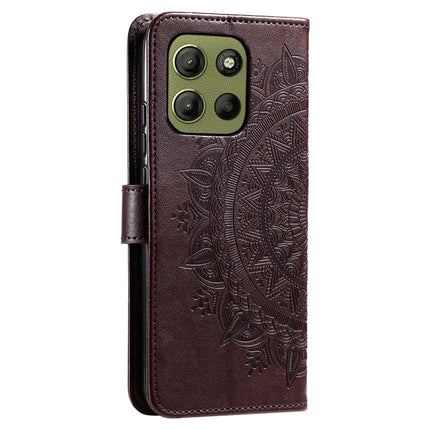 For Motorola Moto G15 4G Case Imprinted Totem PU Leather Wallet Stand Phone Cover