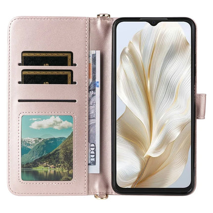 For Blackview Wave 8C Wallet Case with Shoulder Strap Leather Phone Cover